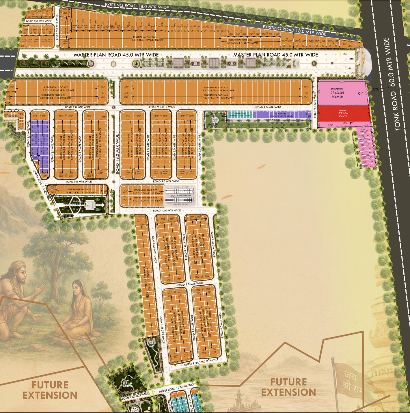Residential Plots Floor Plan in SHREE AANGAN