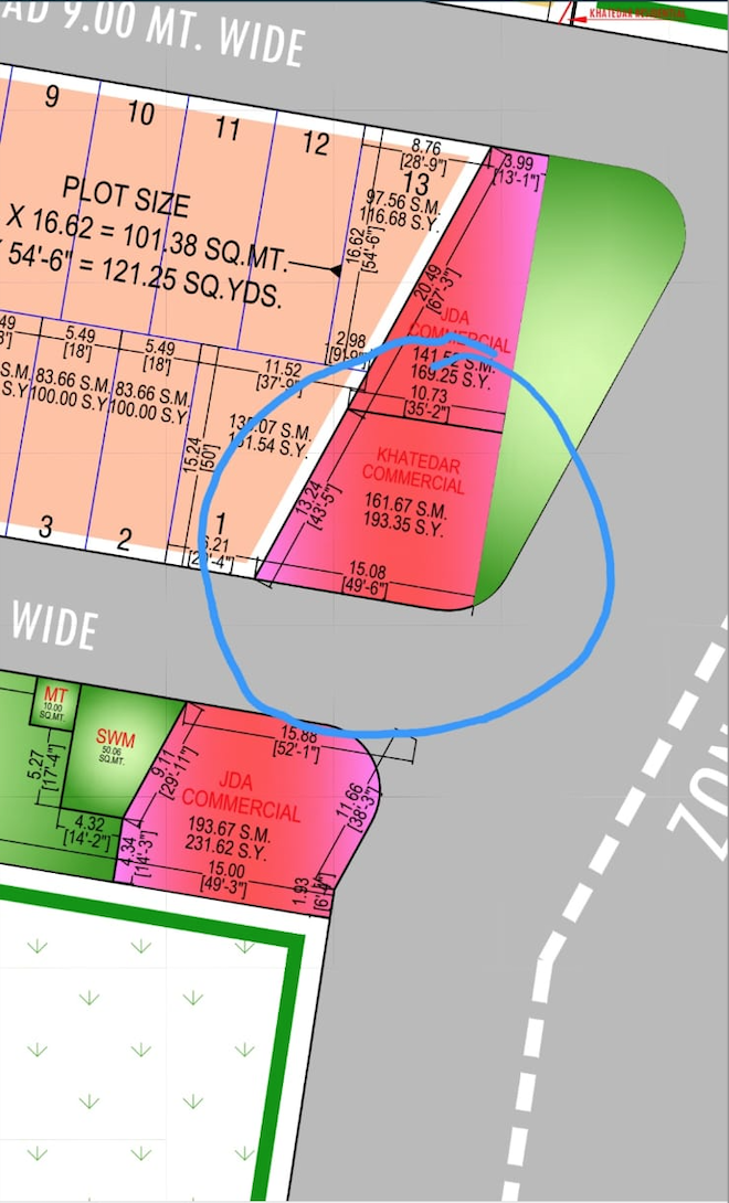193.35 Sq-yrd Commercial Land for Sale in Kapoorwala, Jaipur